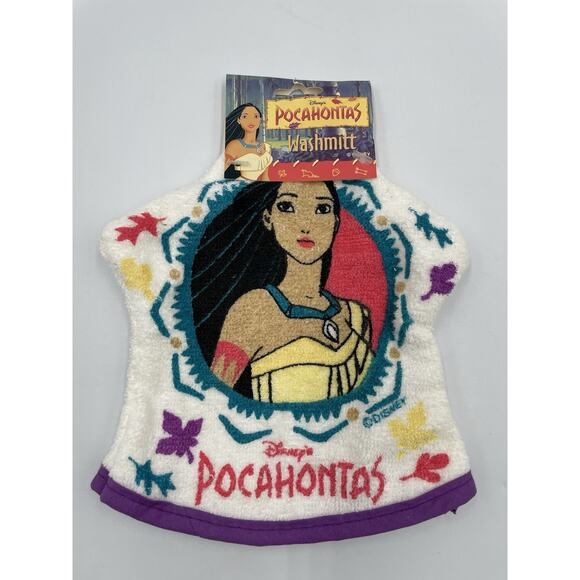 Vintage 1990s Disney Pocahontas Wash Cloth Hand Mitt RARE - New With Tags - Picture 1 of 6